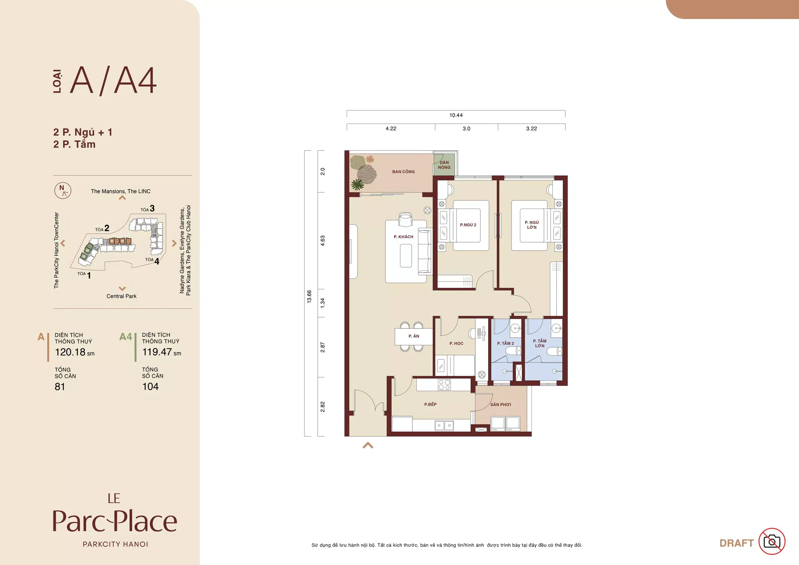 mat-bang-thiet-ke-2PN1-A-A4-Le-Parc-Place Mat bang thiet ke 2PN1 A A4 Le Parc Place