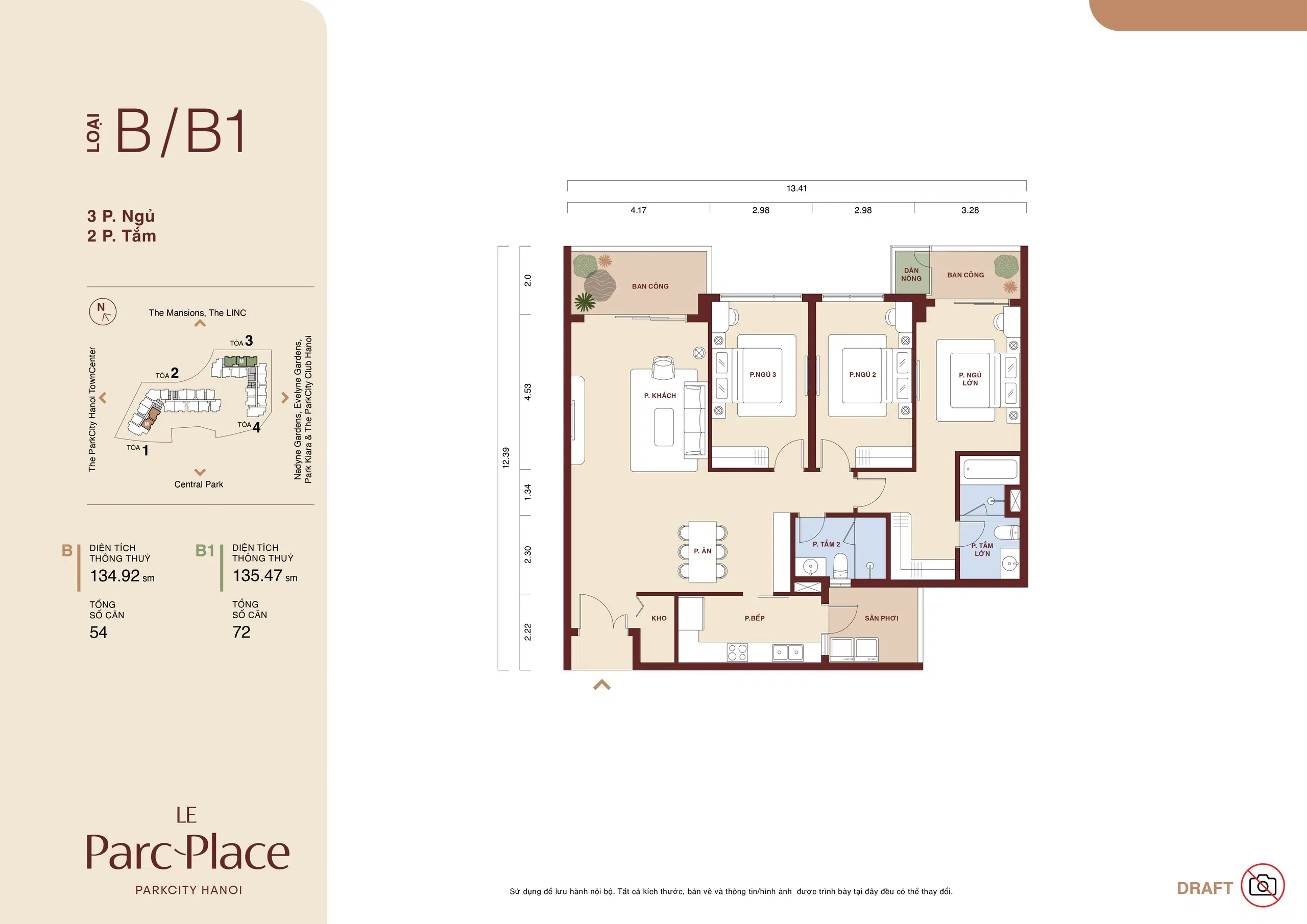 mat-bang-thiet-ke-3PN-B-B1-Le-Parc-Place Mat bang thiet ke 3PN B B1 Le Parc Place