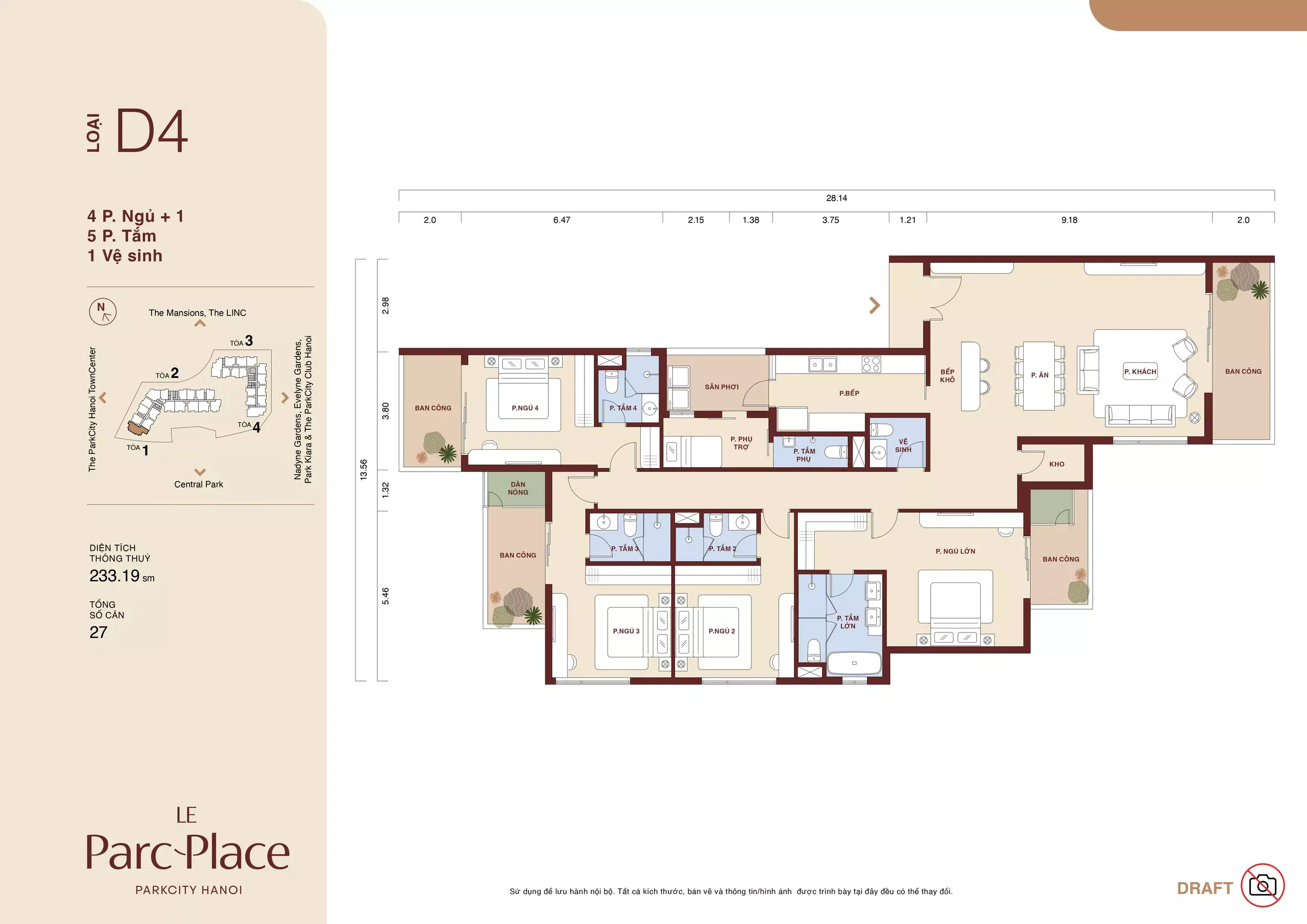mat-bang-thiet-ke-4PN1-D4-Le-Parc-Place Mat bang thiet ke 4PN1 D4 Le Parc Place