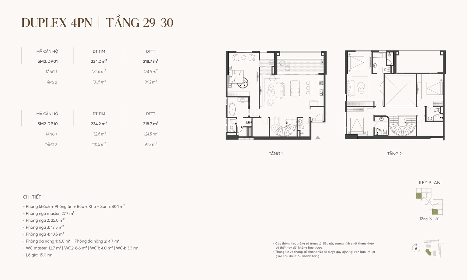 Mat bang can duplex 4pn dp01 dp10 tang 29 30 toa lavish sm2 greenera southmark